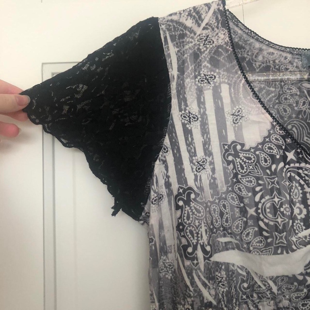 Oneworld sleep black and white patterned dress - Picture 4 of 5